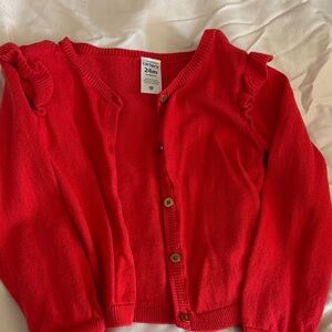 Carter's Bright Red Cardigan Sweater